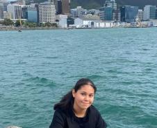 Júlia Oliveira, de Lindoeste, sentiu evolução no inglês já nos primeiros dias de Nova Zelândia.