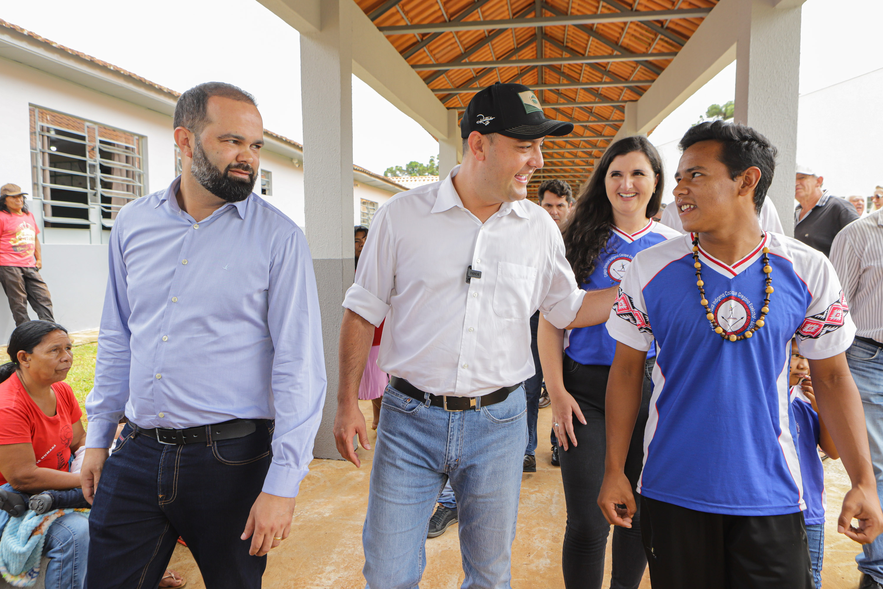 Manoel Ribas, 02 de fevereiro do 2023 - O governador Carlos Massa Ratinho Junior entregou na manhã desta quinta-feira as obras de ampliação no Colégio Estadual Indígena Cacique Gregório Kaekchot, na terra indigina Ivaí.