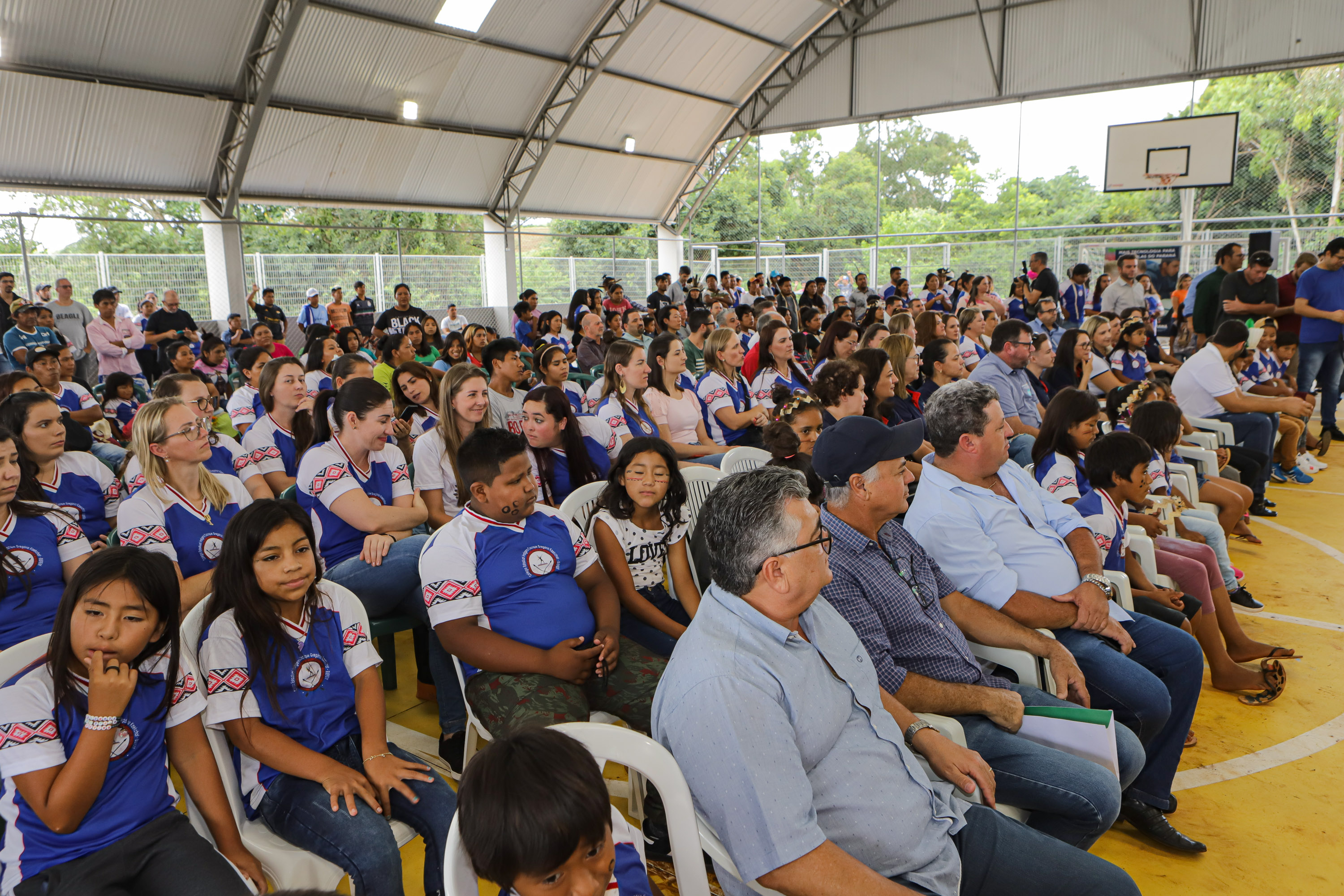 Manoel Ribas, 02 de fevereiro do 2023 - O governador Carlos Massa Ratinho Junior entregou na manhã desta quinta-feira as obras de ampliação no Colégio Estadual Indígena Cacique Gregório Kaekchot, na terra indigina Ivaí.