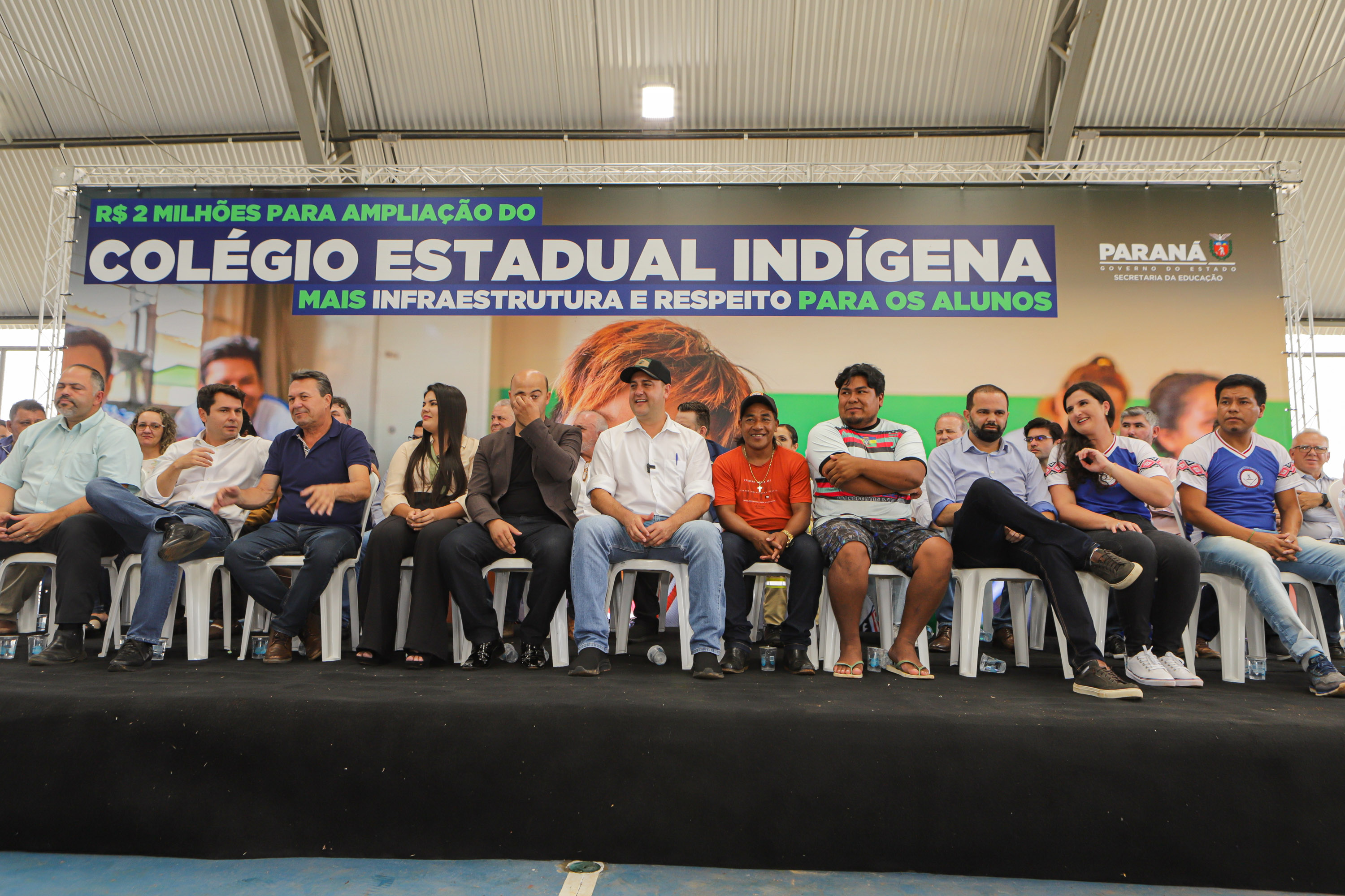 Manoel Ribas, 02 de fevereiro do 2023 - O governador Carlos Massa Ratinho Junior entregou na manhã desta quinta-feira as obras de ampliação no Colégio Estadual Indígena Cacique Gregório Kaekchot, na terra indigina Ivaí.