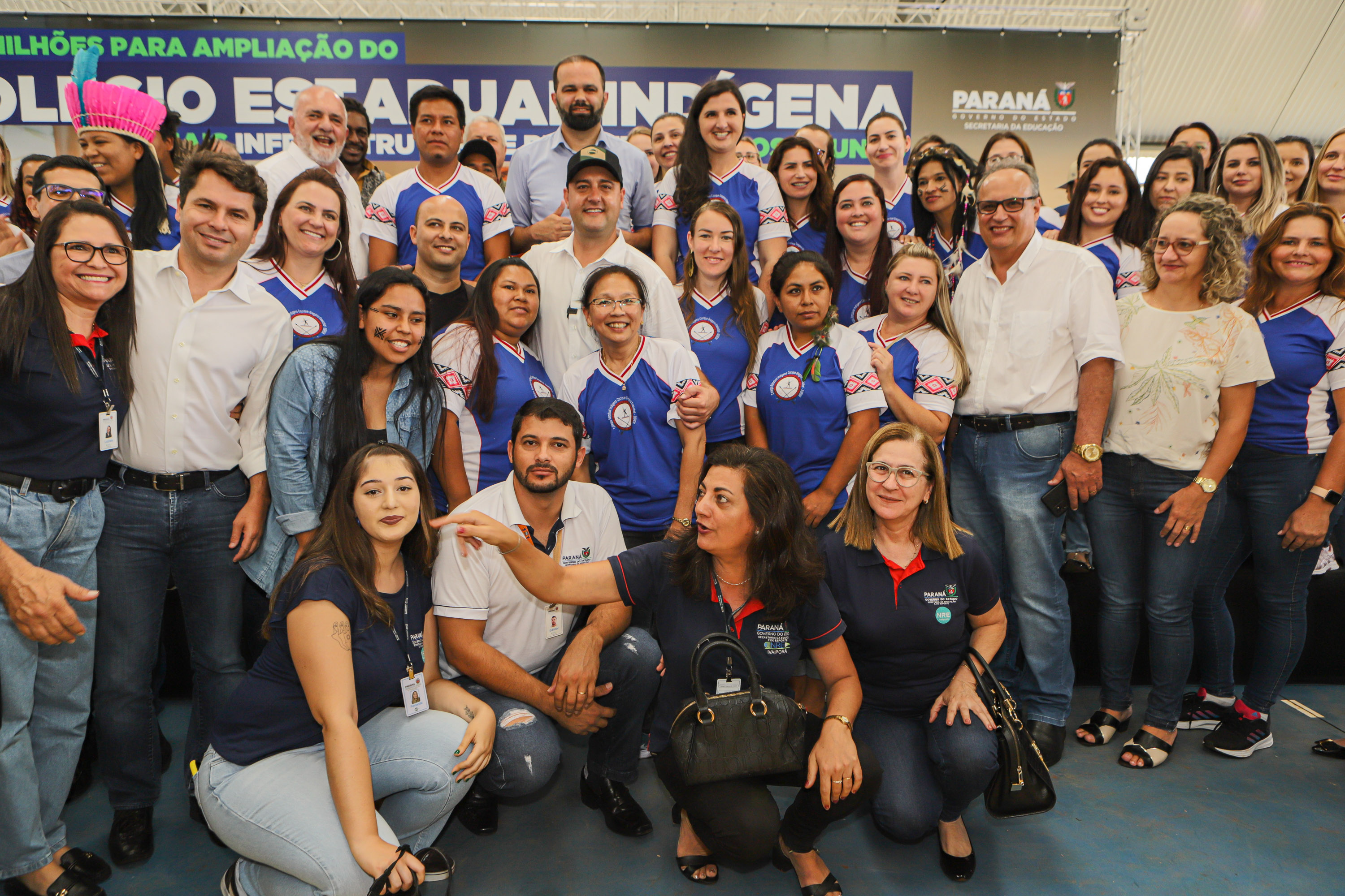 Manoel Ribas, 02 de fevereiro do 2023 - O governador Carlos Massa Ratinho Junior entregou na manhã desta quinta-feira as obras de ampliação no Colégio Estadual Indígena Cacique Gregório Kaekchot, na terra indigina Ivaí.