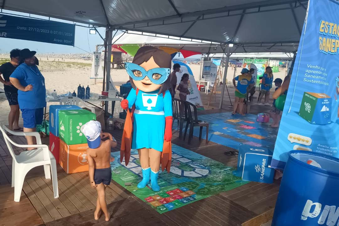 Mascote Sane e Estação Sanepar estão disponíveis em novo endereço em Matinhos