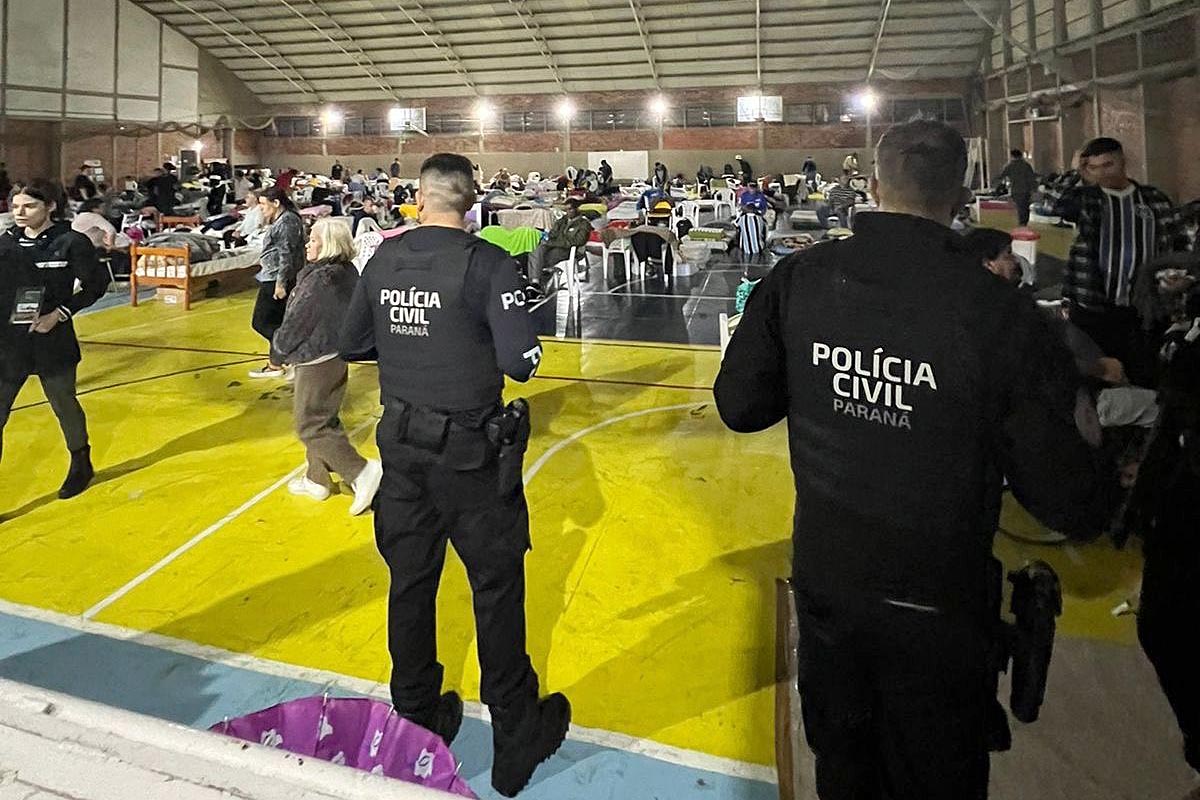 Com 104 agentes e muita tecnologia, forças de segurança do PR seguem apoiando o RS