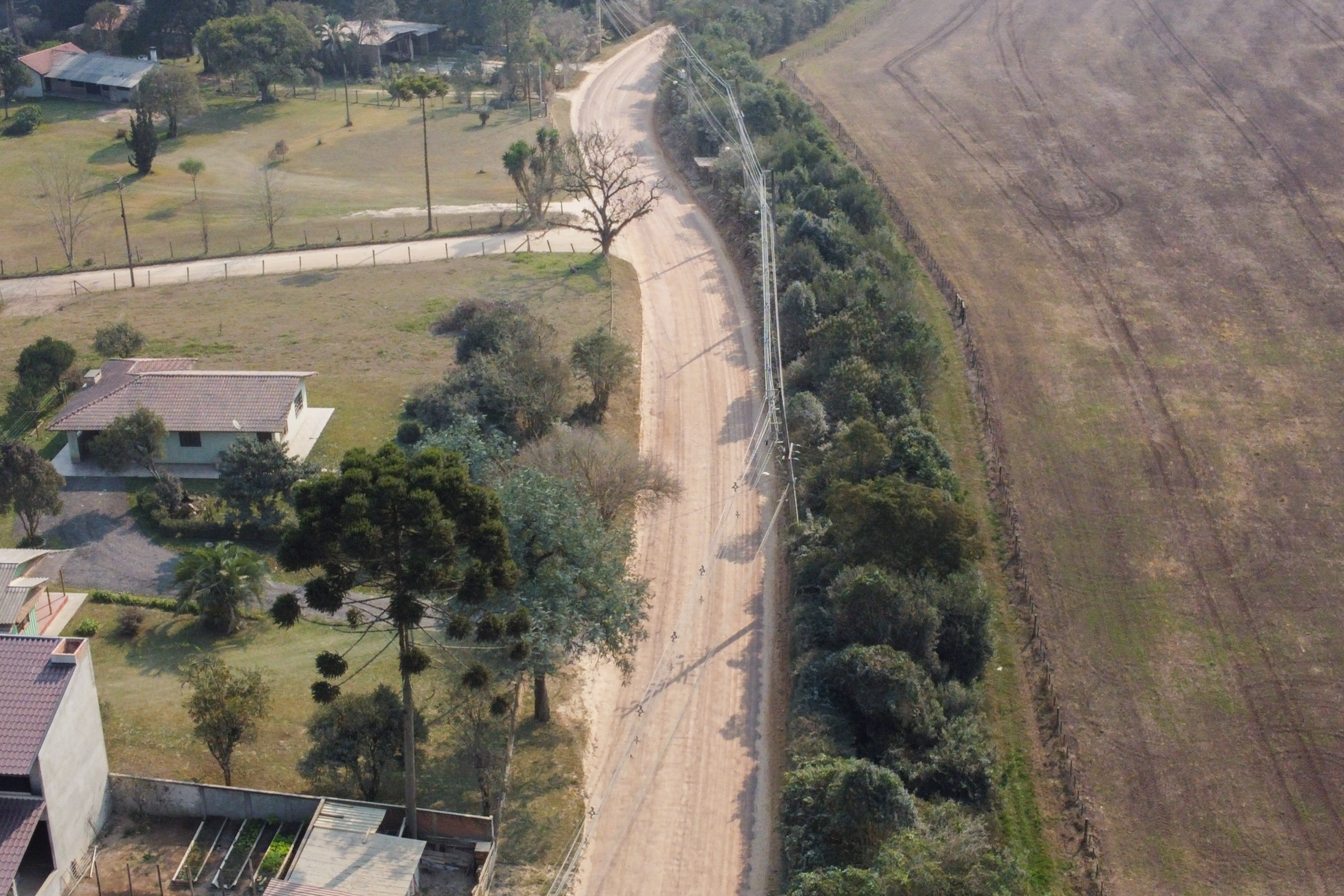 Estrada que liga São José dos Pinhais a Mandirituba