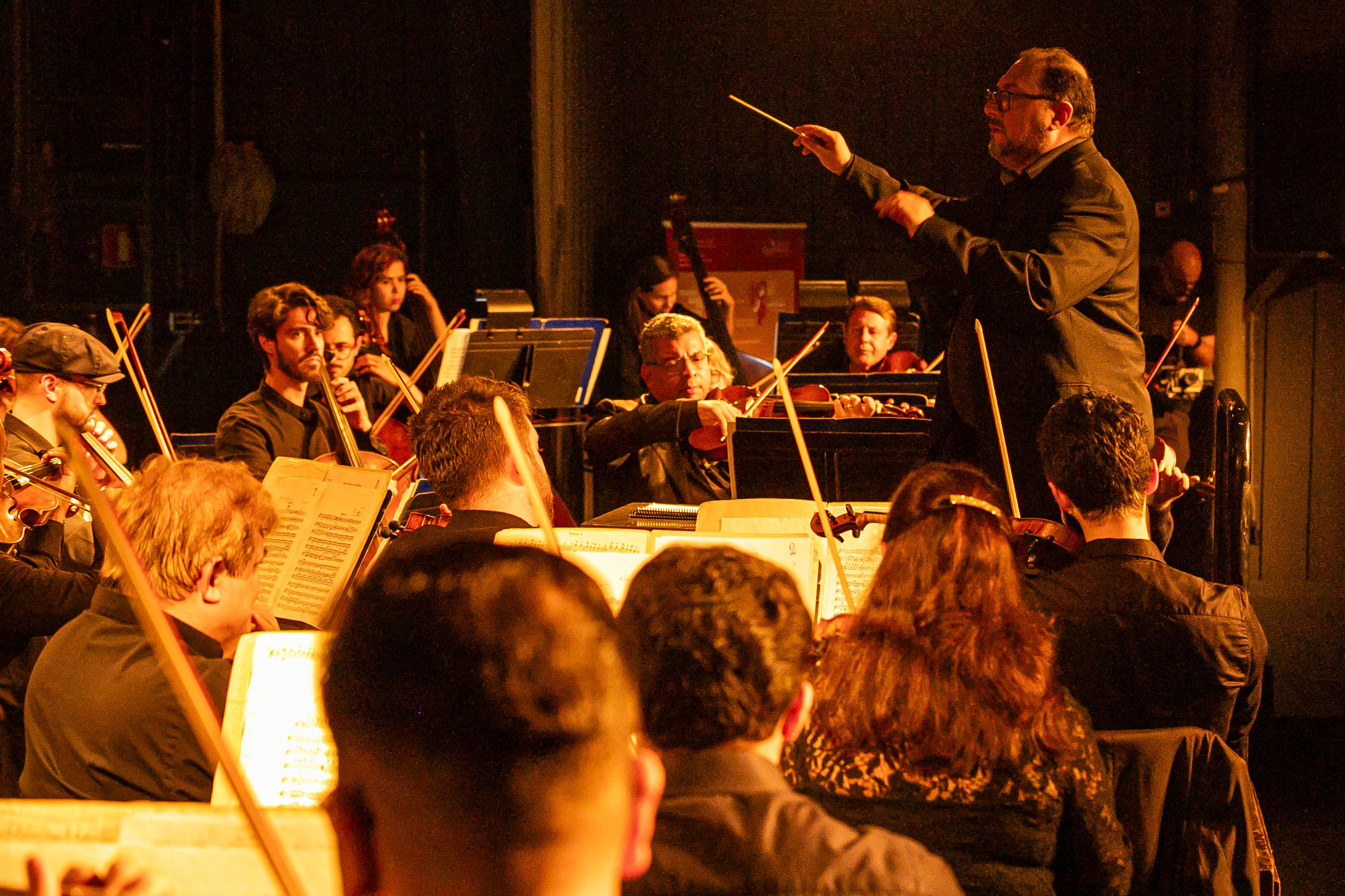 Alexandre Brasolin, violinista da Orquestra Sinfônica do Paraná e maestro convidado nos concertos do projeto Guaíra para Todos Foto: Roberto Dziura Jr/AEN