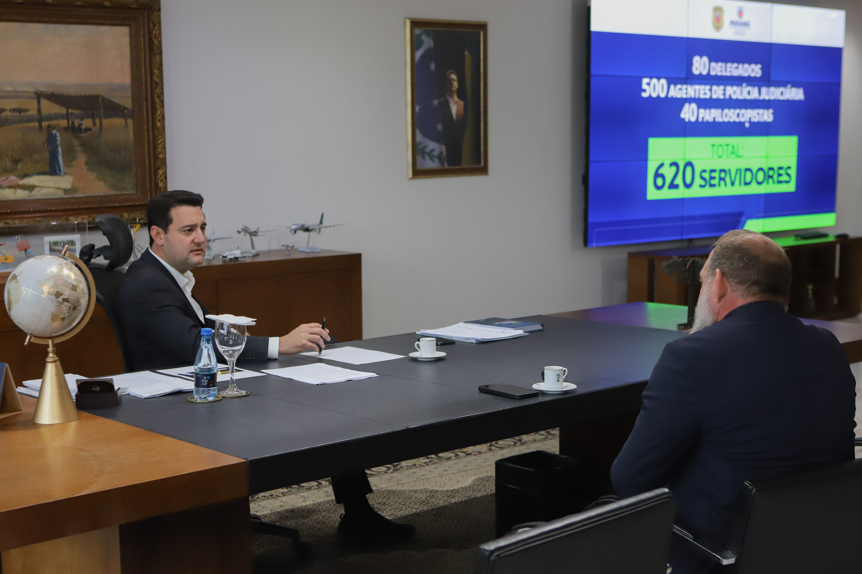 Ratinho Junior anuncia contratação de 620 policiais para reforçar o quadro da Polícia Civil Foto: Ari Dias/AEN