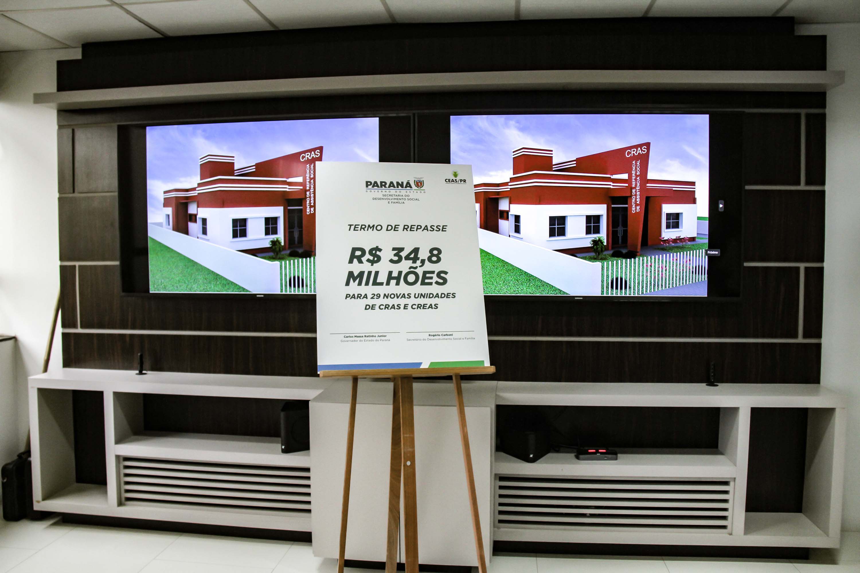 Governo do Paraná anuncia mais R$ 34,8 milhões para construção de novos CRAS e CREAS em 29 municípios