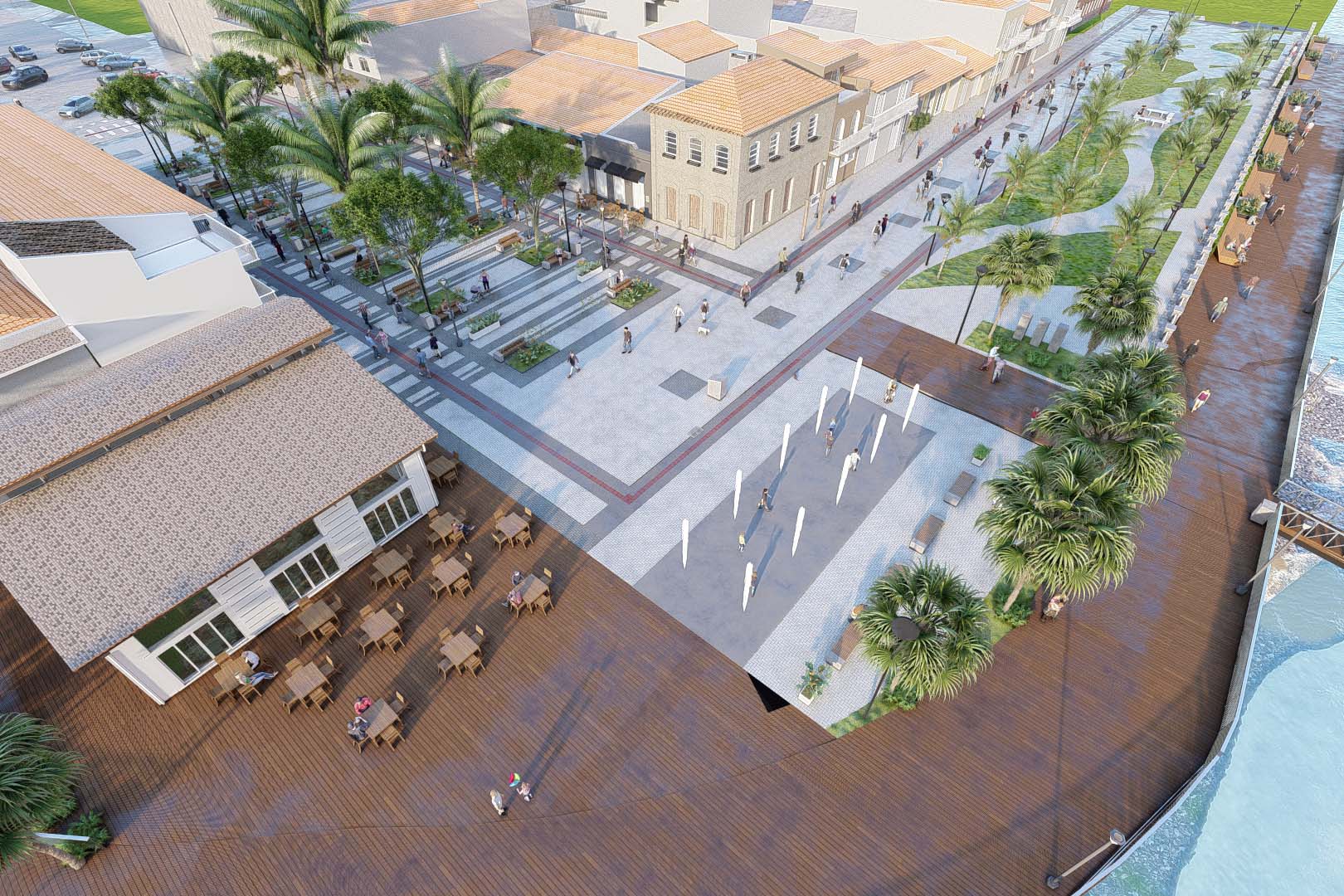 Projeto da orla histórica de Guaratuba.