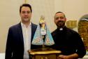 Governador Carlos Massa Ratinho Junior recebe a imagem de Nossa Senhora do Rocio no Palacio Iguaçu