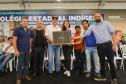 Manoel Ribas, 02 de fevereiro do 2023 - O governador Carlos Massa Ratinho Junior entregou na manhã desta quinta-feira as obras de ampliação no Colégio Estadual Indígena Cacique Gregório Kaekchot, na terra indigina Ivaí.