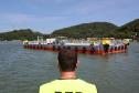 Obra da Ponte de Guaratuba-Matinhos recebe nova balsa de apoio marítimo