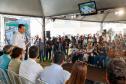O governador Carlos Massa Ratinho Junior participou nesta quarta-feira (24) da inauguração do Residencial Laguna di Valência em Londrina, no Norte.