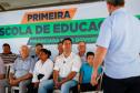 O governador Carlos Massa Ratinho Junior inaugura a Escola de Educação Especial de Nova Laranjeiras, na região Centro-Sul do Paraná.