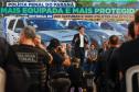 Governador Carlos Massa Ratinho Junior entrega viaturas e coletes para a Polícia Penal.