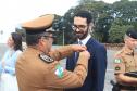 Secretário-chefe da Casa Civil recebe a maior honraria da PM-PR, a medalha Coronel Sarmento