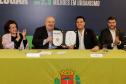 Curitiba, 17 de junho de 2024 - O governador Carlos Massa Ratinho Jr., anuncia a liberação de verbas para pavimentação, restauração de praça e obras de saneamento em Curitiba.