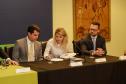 Curitiba, 17 de junho de 2024 - O governador Carlos Massa Ratinho Jr., anuncia a liberação de verbas para pavimentação, restauração de praça e obras de saneamento em Curitiba.