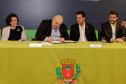 Curitiba, 17 de junho de 2024 - O governador Carlos Massa Ratinho Jr., anuncia a liberação de verbas para pavimentação, restauração de praça e obras de saneamento em Curitiba.
