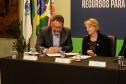 Curitiba, 17 de junho de 2024 - O governador Carlos Massa Ratinho Jr., anuncia a liberação de verbas para pavimentação, restauração de praça e obras de saneamento em Curitiba.