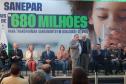 O governador em exercício Darci Piana e o presidente da Sanepar, Wilson Bley, anunciam nesta terça-feira (02) um pacote de investimento em saneamento rural e urbano e distribuição de água, além da conclusão de obras emblemáticas do setor.
