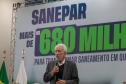 O governador em exercício Darci Piana e o presidente da Sanepar, Wilson Bley, anunciam nesta terça-feira (02) um pacote de investimento em saneamento rural e urbano e distribuição de água, além da conclusão de obras emblemáticas do setor.