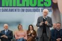 O governador em exercício Darci Piana e o presidente da Sanepar, Wilson Bley, anunciam nesta terça-feira (02) um pacote de investimento em saneamento rural e urbano e distribuição de água, além da conclusão de obras emblemáticas do setor.
