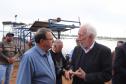 O governador em exercício Darci Piana recebeu o ministro da Pesca e Aquicultura, André de Paula, em uma visita a produtores de tilápia em Alvorada do Sul e Bela Vista do Paraíso, na região Norte do Paraná, nesta segunda-feira (15).