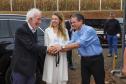 O governador em exercício Darci Piana recebeu o ministro da Pesca e Aquicultura, André de Paula, em uma visita a produtores de tilápia em Alvorada do Sul e Bela Vista do Paraíso, na região Norte do Paraná, nesta segunda-feira (15).