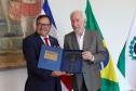 O vice-governador Darci Piana recebe nesta terca-feira (20), o embaixador da Costa Rica, Norman Lizano no Palacio Iguacu.