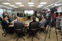 Curitiba, 12 de agosto de 2024 - Coletiva de imprensa na Secretaria Estadual de Segurançna Pública (Sesp) sobre a queda do avião em Vinhedos (SP).