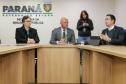 Entrevista coletiva na Secretaria Estadual de Segurança Pública (Sesp). Com a palavra o secretário estadual da Segurança Pública, Hudson Teixeira.
