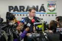 Entrevista coletiva na Secretaria Estadual de Segurança Pública (Sesp). Com a palavra o secretário estadual da Segurança Pública, Hudson Teixeira.