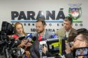 Entrevista coletiva na Secretaria Estadual de Segurança Pública (Sesp). Com a palavra o secretário estadual da Segurança Pública, Hudson Teixeira.