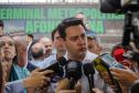 São José dos Pinhais, 20 de agosto de 2024 - O governador Carlos Massa Ratinho Junior inaugura o Terminal Metropolitano de São José dos Pinhais e assina a ordem de serviço para pavimentação da estrada que liga Mandirituba e São José dos Pinhais
