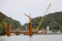 Dentro do cronograma, obras da Ponte de Guaratuba chegam a 22,6% de execução