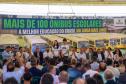 O governador Calos Massa Ratinho Junior iniciou nesta segunda-feira (10) a entrega dos 209 novos ônibus escolares adquiridos para uso no programa Caminho da Escola.