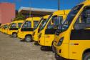 O governador Calos Massa Ratinho Junior iniciou nesta segunda-feira (10) a entrega dos 209 novos ônibus escolares adquiridos para uso no programa Caminho da Escola.