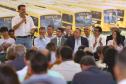 O governador Calos Massa Ratinho Junior iniciou nesta segunda-feira (10) a entrega dos 209 novos ônibus escolares adquiridos para uso no programa Caminho da Escola.
