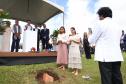 O governador Carlos Massa Ratinho Junior participou nesta sexta-feira (21), em Campina Grande do Sul, na Região Metropolitana de Curitiba, do lançamento da pedra fundamental da primeira fábrica de nanofertilizantes do Brasil.