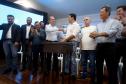 Ratinho Junior anuncia Leonaldo Paranhos, Rafael Greca e Ulisses Maia como secretários Foto: Gilson Abreu/Arquivo AEN