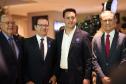 O governador Carlos Massa Ratinho Junior destacou os avanços que o Paraná alcançou nos últimos anos em diferentes áreas em um encontro empresários nesta terça-feira (25), em Brasília. Foto: Jonathan Campos/AEN