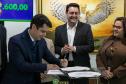 Curitiba, 05 de agosto de 2025 - O governador Carlos Massa Ratinho Junior realiza a assinatura do programa Asfalto Novo Vida Nova para o município de Almirante Tamandaré.