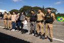 São José dos Pinhais, 11 de agosto de 2025 - A primeira dama do Paraná, Luciana Saito Massa, participa da formatura de Sargentos na Academia do Guatupê.