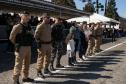 São José dos Pinhais, 11 de agosto de 2025 - A primeira dama do Paraná, Luciana Saito Massa, participa da formatura de Sargentos na Academia do Guatupê.