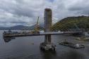 Com grande avanço no trecho estaiado, Ponte de Guaratuba chega a 85% de execução 