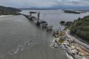 Com grande avanço no trecho estaiado, Ponte de Guaratuba chega a 85% de execução 