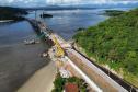 Com trecho estaiado quase pronto e 160 vigas lançadas, Ponte de Guaratuba atinge 91% de execução