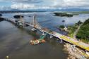 Com trecho estaiado quase pronto e 160 vigas lançadas, Ponte de Guaratuba atinge 91% de execução