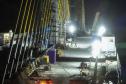 Em reta final, obras da Ponte de Guaratuba seguem inclusive no turno da noite