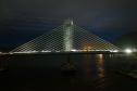 Em reta final, obras da Ponte de Guaratuba seguem inclusive no turno da noite